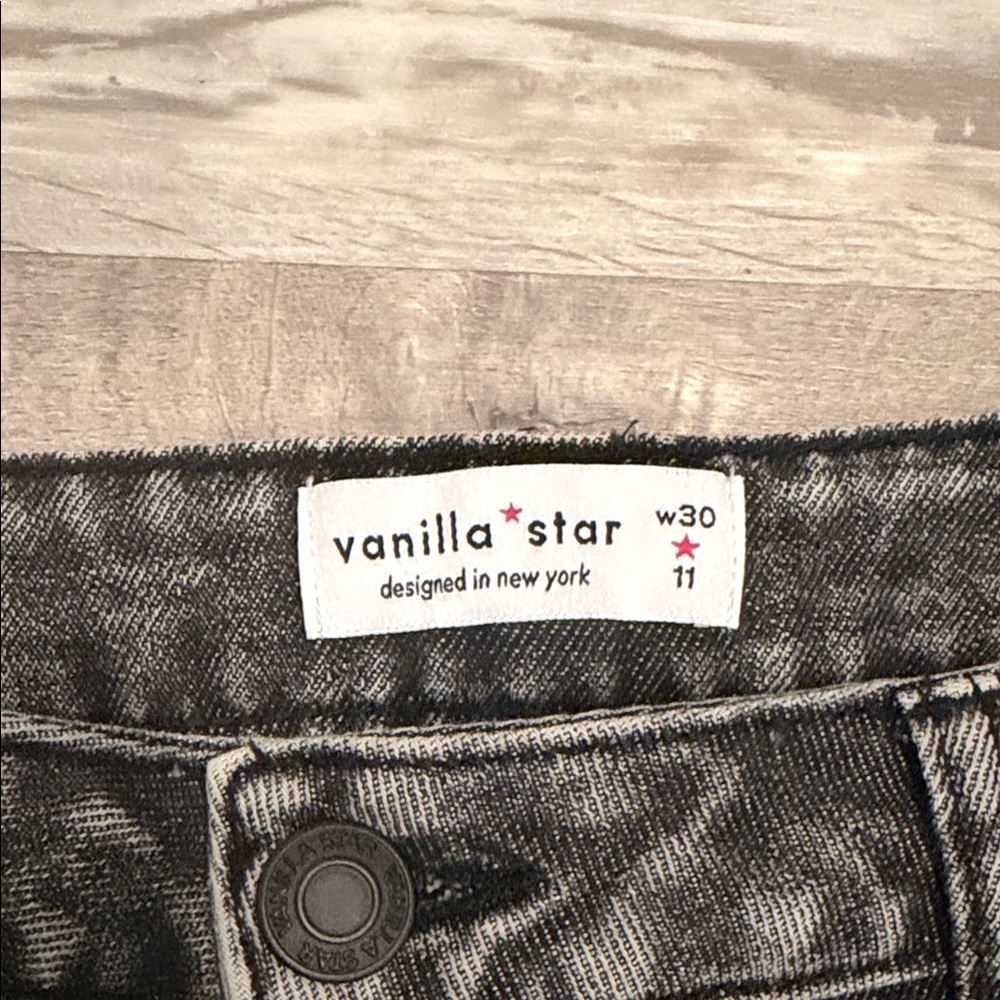 Vanilla Star Women's Black Stonewash Jeans - Picture 2 of 4
